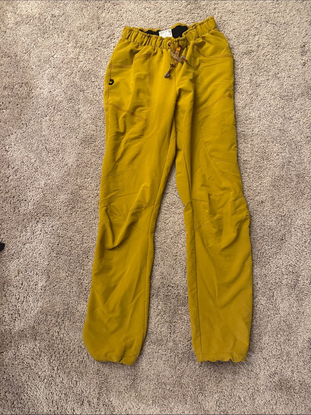 Woman’s  Mustard Yellow Outdoor Drawstring Pants